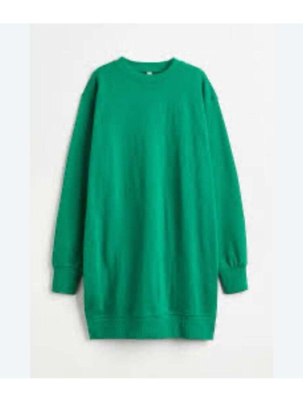 H&M divided green sweatshirt dress